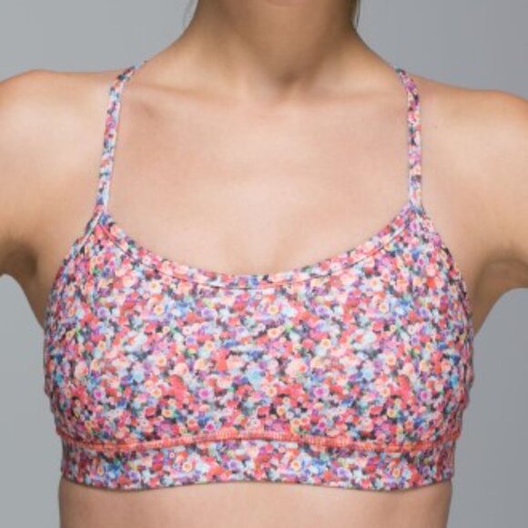 Lululemon Flow Y Bra IV Prism Petal - Size 10 - Picture 3 of 4